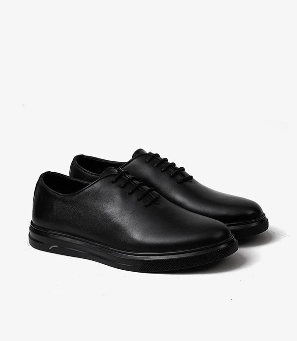 chaussures MIM en cuir grainé marron-CL01