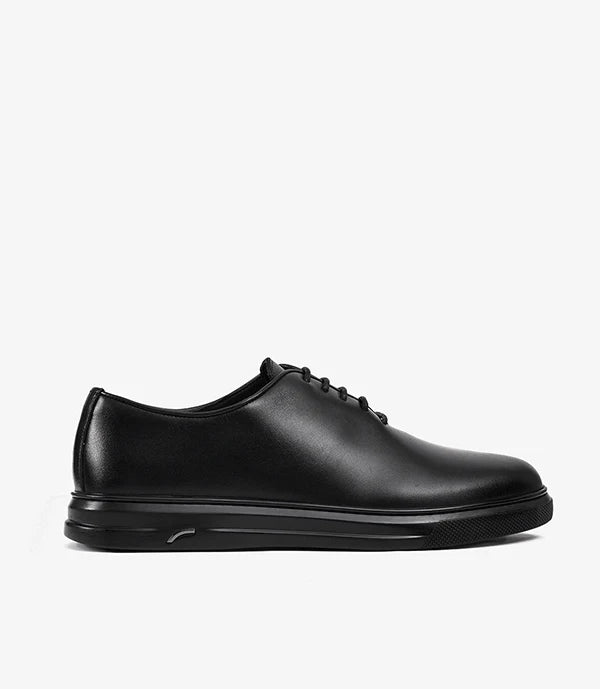 chaussures MIM en cuir grainé marron-CL01